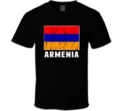 Armenia Country Flag Patriotic Distressed T Shirt