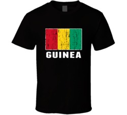 Guinea Country Flag Patriotic Distressed T Shirt