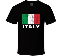 Italy Country Flag Patriotic Distressed T Shirt