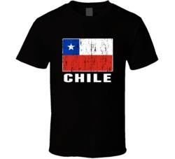 Chile Country Flag Patriotic Distressed T Shirt