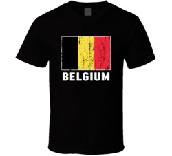 Belgium Country Flag Patriotic Distressed T Shirt