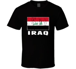 Iraq Country Flag Patriotic Distressed T Shirt