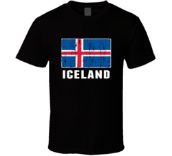 Iceland Country Flag Patriotic Distressed T Shirt