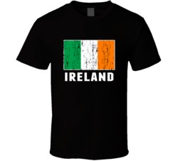 Ireland Country Flag Patriotic Distressed T Shirt