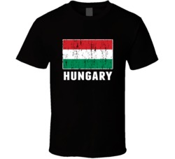 Hungary Country Flag Patriotic Distressed T Shirt