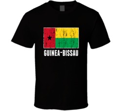 Guinea-Bissau Country Flag Patriotic Distressed T Shirt