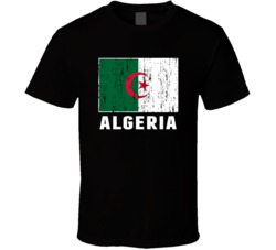 Algeria Country Flag Patriotic Distressed T Shirt