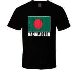 Bangladesh Country Flag Patriotic Distressed T Shirt