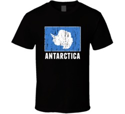 Antarctica Country Flag Patriotic Distressed T Shirt