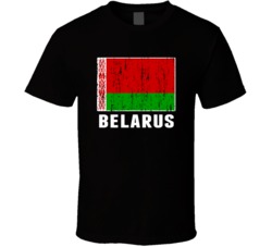 Belarus Country Flag Patriotic Distressed T Shirt