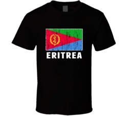 Eritrea Country Flag Patriotic Distressed T Shirt