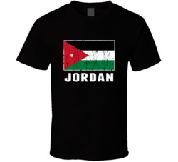 Jordan Country Flag Patriotic Distressed T Shirt