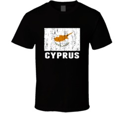 Cyprus Country Flag Patriotic Distressed T Shirt
