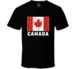 Canada Country Flag Patriotic Distressed T Shirt