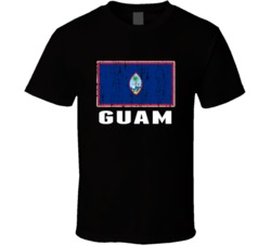 Guam Country Flag Patriotic Distressed T Shirt