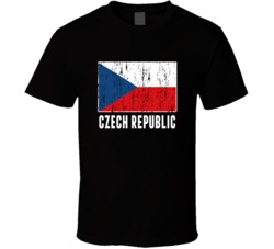 Czech Republic Country Flag Patriotic Distressed T Shirt