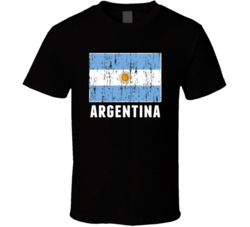 Argentina Country Flag Patriotic Distressed T Shirt