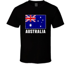 Australia Country Flag Patriotic Distressed T Shirt