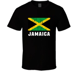 Jamaica Country Flag Patriotic Distressed T Shirt