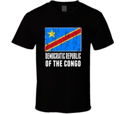 Democratic Republic Of The Congo Country Flag Patriotic Distressed T S