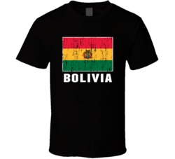 Bolivia Country Flag Patriotic Distressed T Shirt