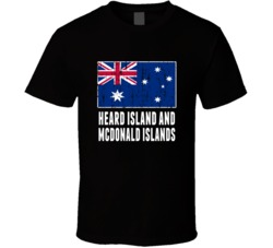 Heard Island And McDonald Islands Country Flag Patriotic Distressed T 
