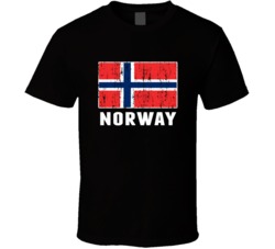 Norway Country Flag Patriotic Distressed T Shirt