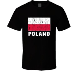 Poland Country Flag Patriotic Distressed T Shirt