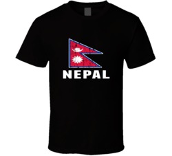 Nepal Country Flag Patriotic Distressed T Shirt