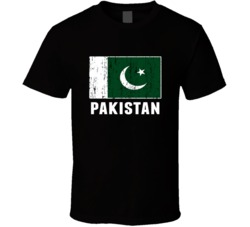 Pakistan Country Flag Patriotic Distressed T Shirt