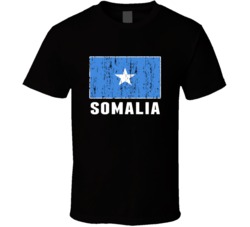 Somalia Country Flag Patriotic Distressed T Shirt