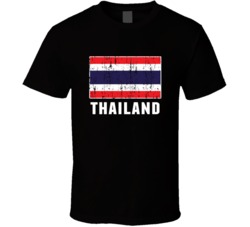 Thailand Country Flag Patriotic Distressed T Shirt