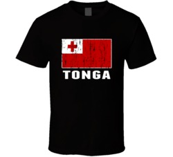 Tonga Country Flag Patriotic Distressed T Shirt