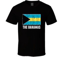 The Bahamas Country Flag Patriotic Distressed T Shirt