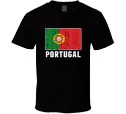 Portugal Country Flag Patriotic Distressed T Shirt