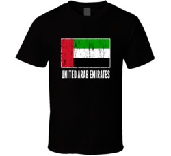 United Arab Emirates Country Flag Patriotic Distressed T Shirt