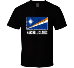 Marshall Islands Country Flag Patriotic Distressed T Shirt