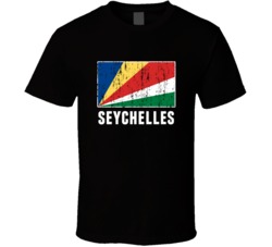 Seychelles Country Flag Patriotic Distressed T Shirt