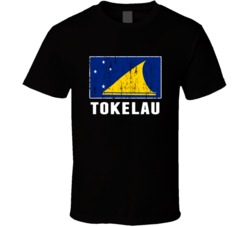 Tokelau Country Flag Patriotic Distressed T Shirt