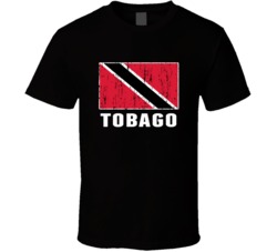 Tobago Country Flag Patriotic Distressed T Shirt