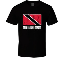 Trinidad And Tobago Country Flag Patriotic Distressed T Shirt