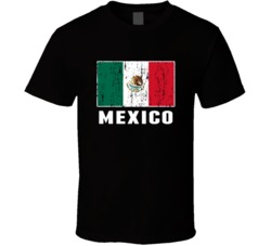 Mexico Country Flag Patriotic Distressed T Shirt