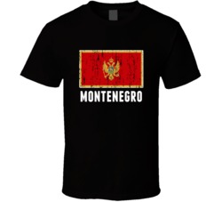 Montenegro Country Flag Patriotic Distressed T Shirt