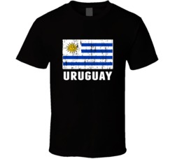 Uruguay Country Flag Patriotic Distressed T Shirt
