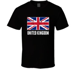 United Kingdom Country Flag Patriotic Distressed T Shirt
