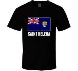 Saint Helena Country Flag Patriotic Distressed T Shirt