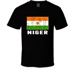 Niger Country Flag Patriotic Distressed T Shirt