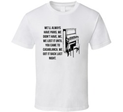 Casablanca Sams Piano Well Always Have Paris Favorite Movie Quote Fan 