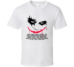 The Dark Knight Joker Face You Wont Kill Me Favorite Movie Quotes T Sh