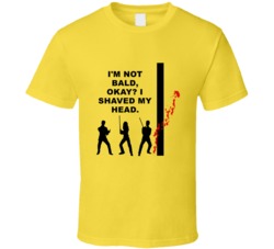 Kill Bill Blood Spatter Im Not Bald Favorite Movie Quotes T Shirt